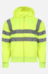 Men Hi Viz Reflective Tape Zipper Hoodie